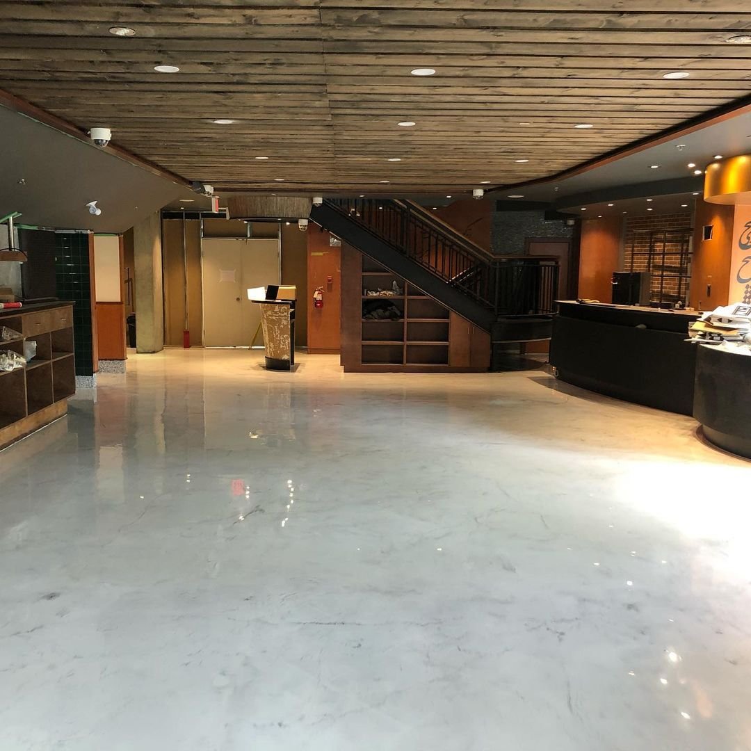 Metallic epoxy floor Vancouver
