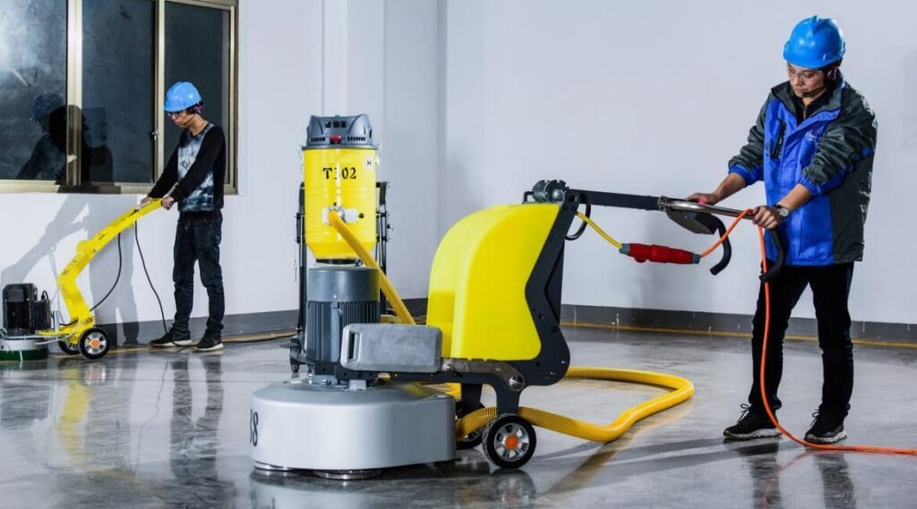 Concrete Floor cleaning after grinding